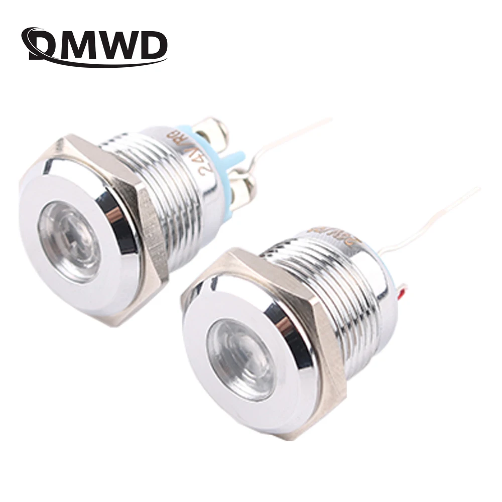 

Two colors 16mm Waterproof Metal LED Signal Indicator 3-6V 12-24V Screw Foot Pin Common Cathode Common Anode Red Green