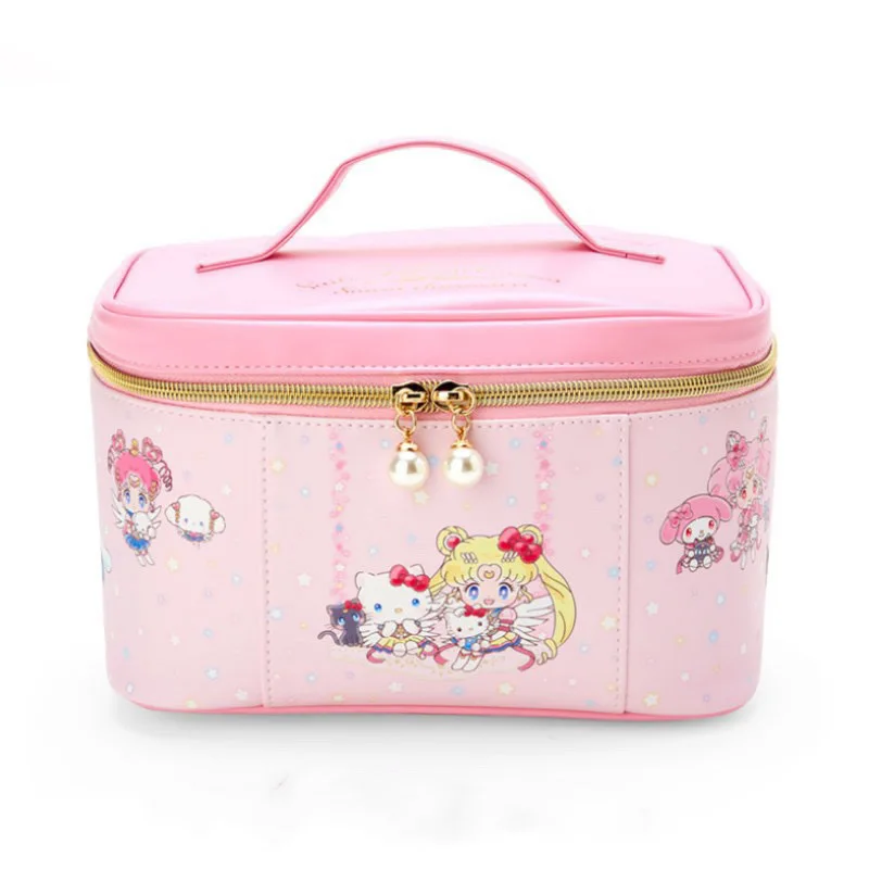 Sailor Moon Woman Anime Fashion Cosmetic Bag Girls Cartoon Cute Makeup Case Kawaii New Make Up Bags Charms Storage Pouch Gifts