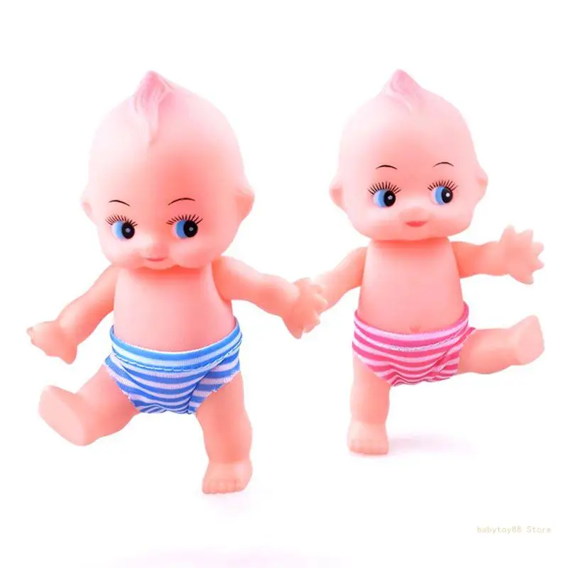 

Y4UD 16cm/6in Caucasian Baby for Doll Cuddle for Doll with Full Body Vinyl Moveable Legs Companion for Baby Girl