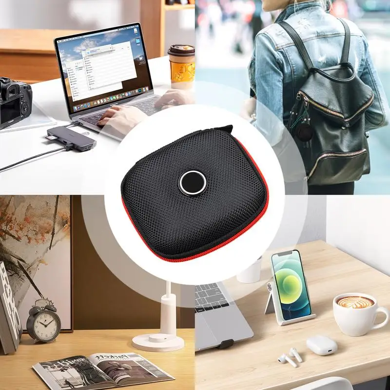 Estuche de transporte para auriculares, bolsa protectora impermeable, absorción de impactos, Mini contenedor de Cable, organizador electrónico para cargador de teléfono