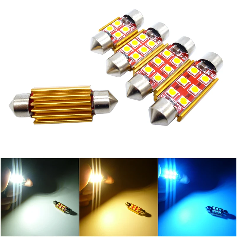 Canbus Error Free Led 31mm 36mm 39mm 41mm 3030 SMD DE3175 C5W C10W SV8.5 Automobiles Car Led Light Lamp No Polarity 12V