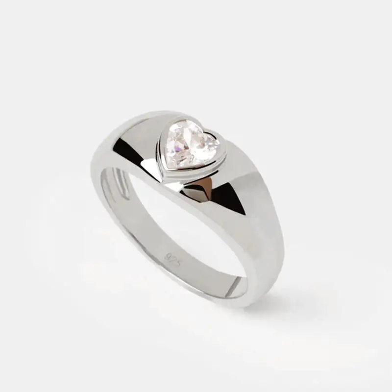DPLAOPA 925 Sterling Silver Gold Thick Band Big CZ Zircon Size Ring Women Luxury Fine Jewelry 2023 Fine Jewelry Crystal - Image 5