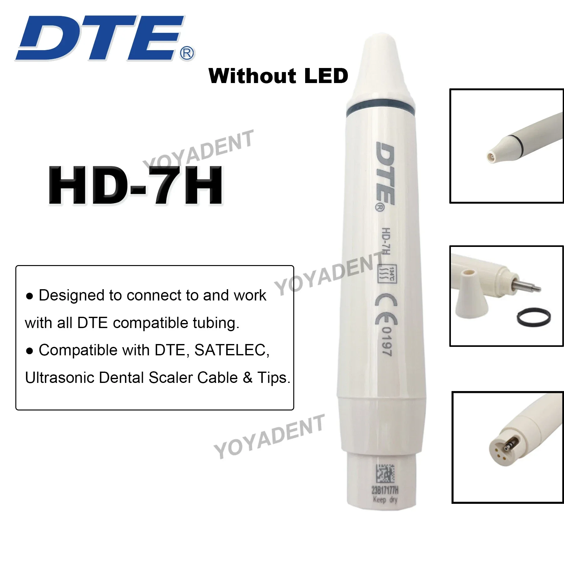 Woodpecker DTE Dental Ultrasonic Scaler Handpiece LED Light HW-3H HW-5L HD-7L HD-7H Fit EMS UDS NSK SATELEC Dental Tools