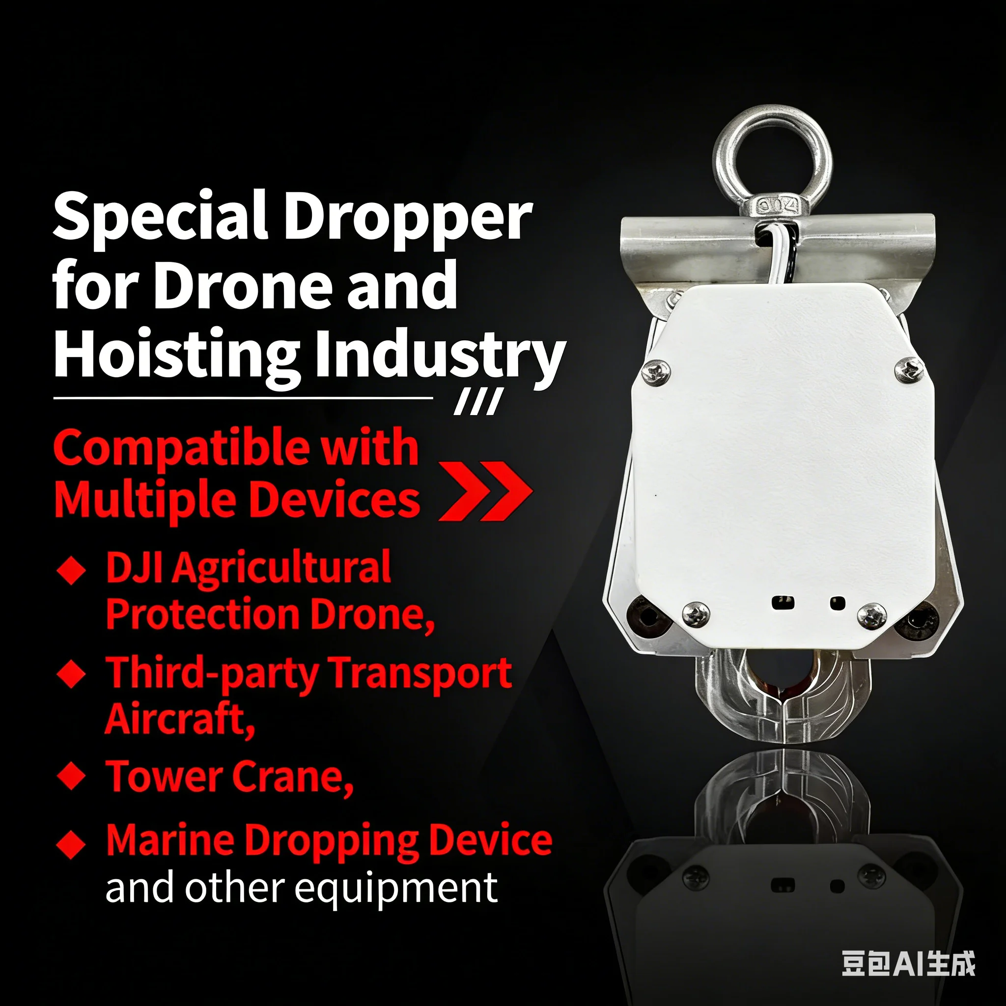 Unmanned aerial vehicle automatic throwing artifact, light controlled remote control throwing device
