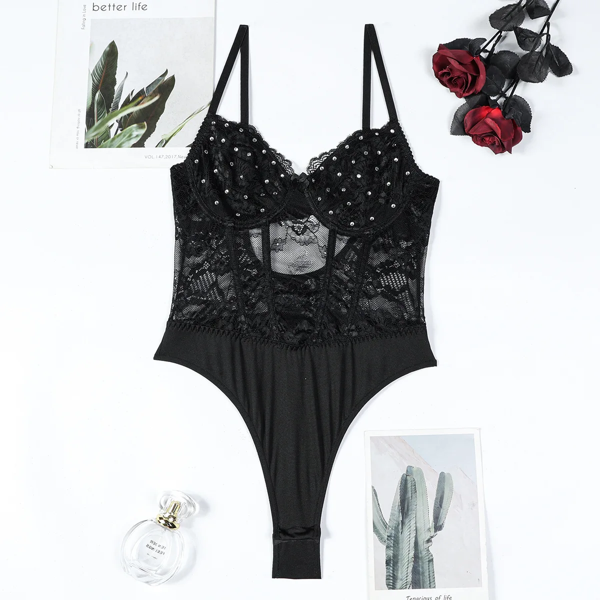 

Женский сексуальный кружевной экзотический комплект, прозрачное нижнее белье с вышивкой, боди, элегантный женский вечерний клубный комбинезон, нижнее белье, экзотическая одежда