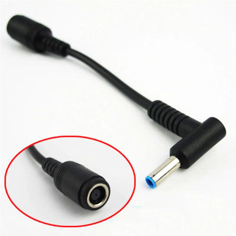 7.4mm To 4.5mm DC Power Charger Converter For HP  Power Charger Cable Connector Right Angle Cable Laptop Adapter