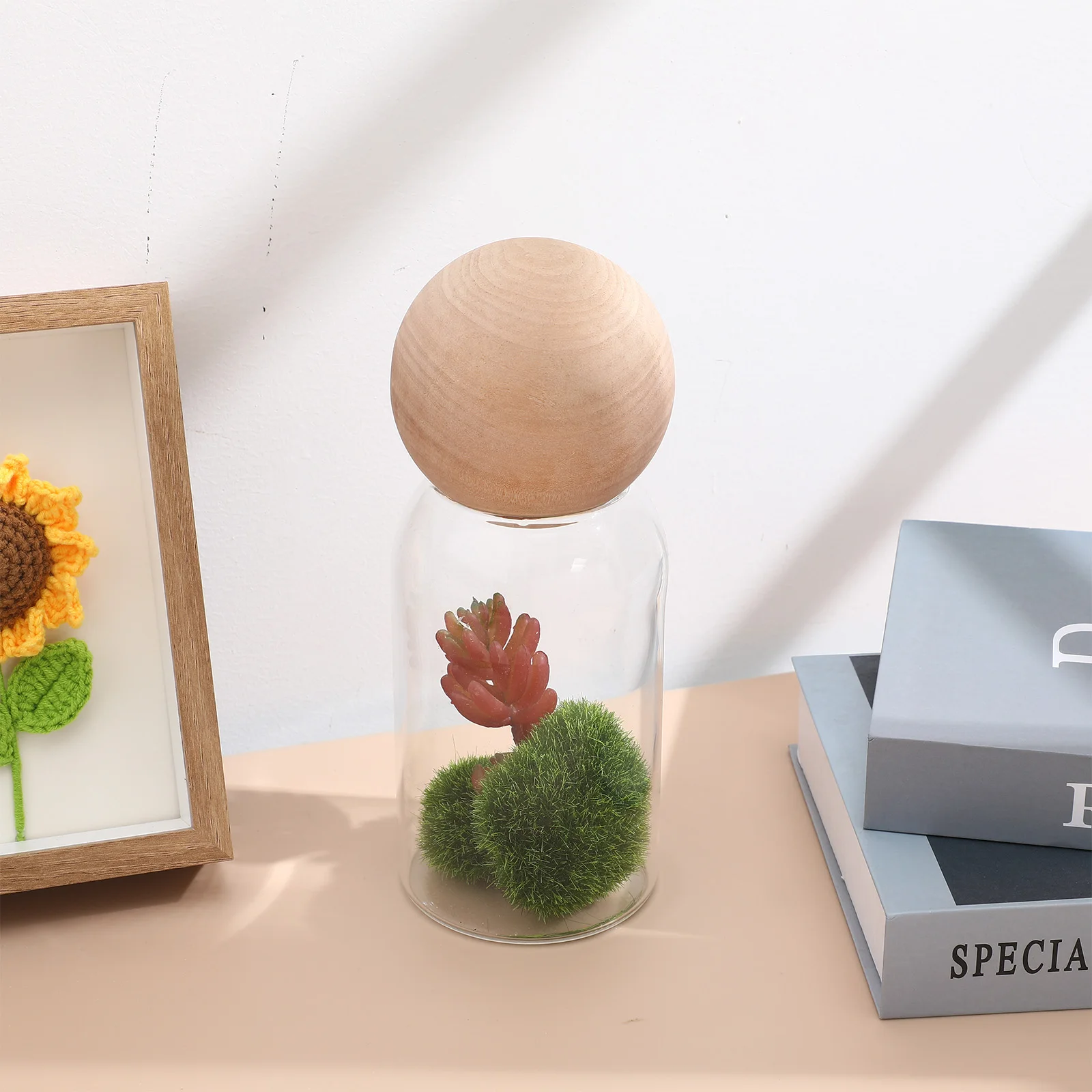 

Wooden Ball Craft Decoration Round Painting Project Balls Unfinished Sphere Solid Beads DIY