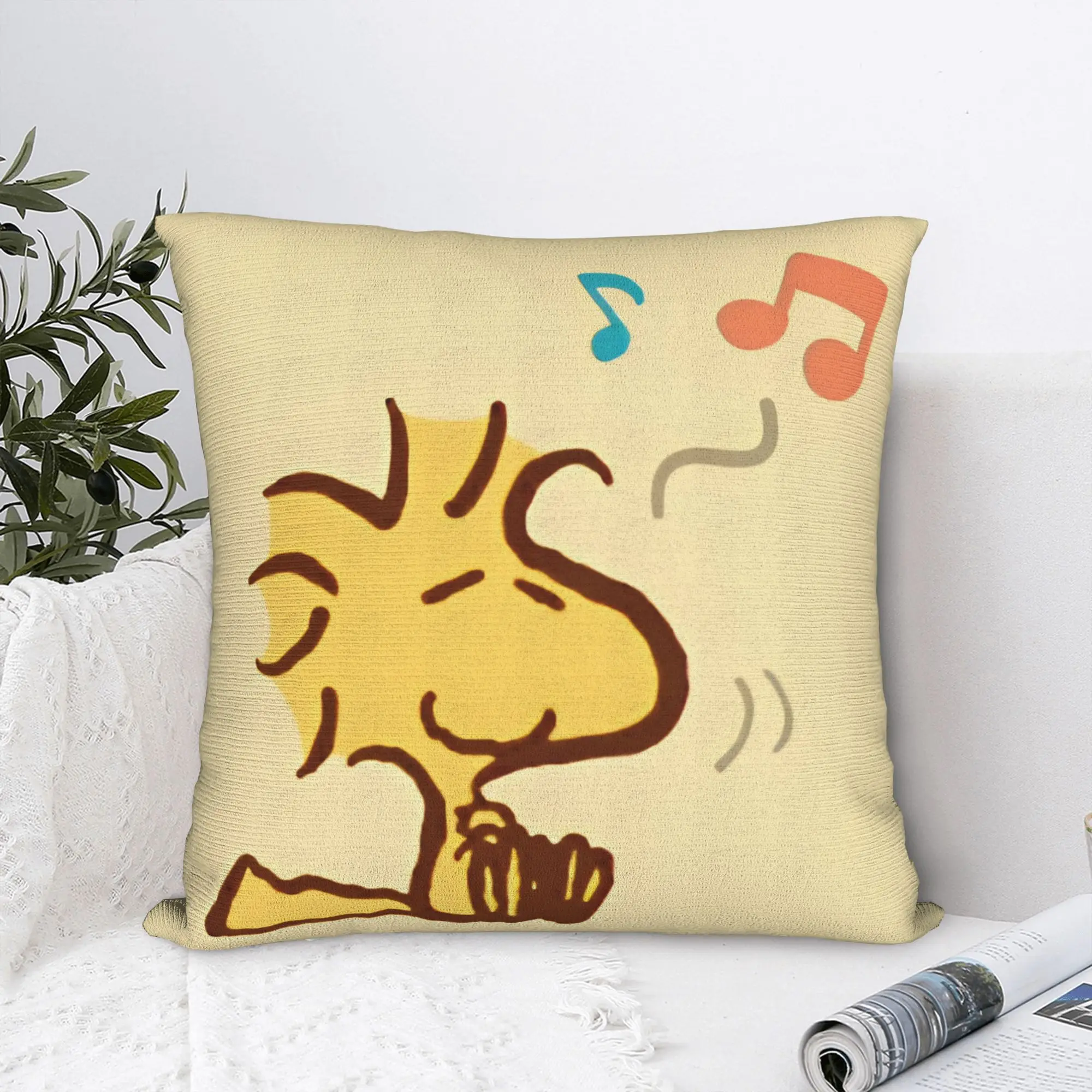 Cute Woodstocks S-Snoopys Square Pillow Case  Cushion Cover Awesome Zipper Decor Throw Pillow Case Cover for Home 18