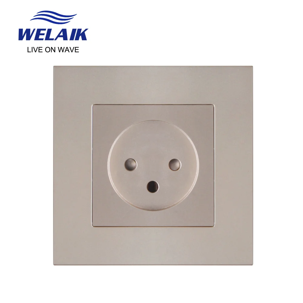 WELAIK 86*86mm Israel 16A Plastic PC Panel White standard Wall Power Socket  C18YW