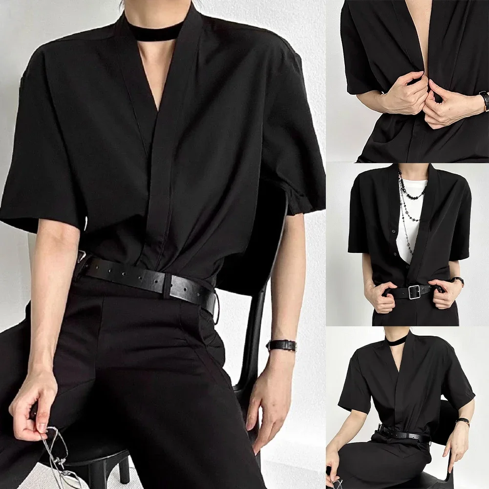 Casual Summer Look Loose Fit Short Sleeve Ice Silk Fashion Fashion Summer Clothing For Men Regular Clothing Length
