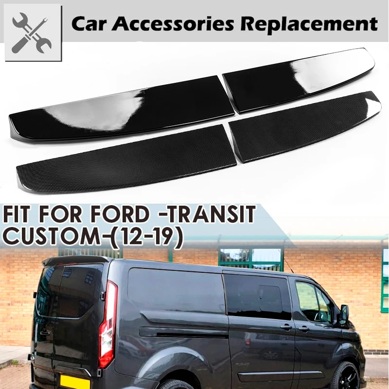 Rhyming Car Rear Spoiler Wing Lip Rear Lip Spoiler  Fit For Ford Transit Custom 2012-2019 Double Door Rear Trunk Spoiler Lip