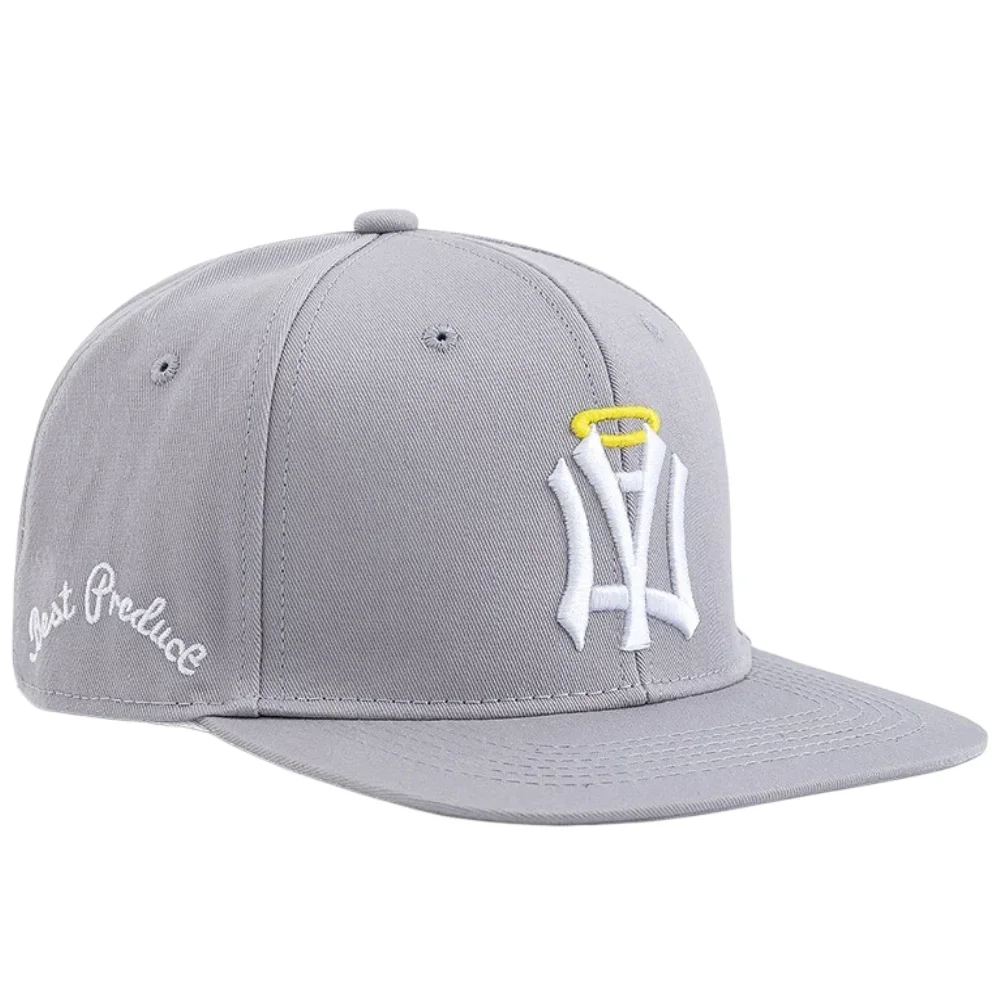 Heißer Verkauf: Unisex Flat-Bill-Snapback-Cap mit NA-Buchstaben und Flügel-Stickerei – Lässige Outdoor-Trend-Baseballkappe für Herren und Damen – Detail 6