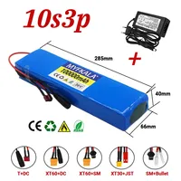 2025 36V 100Ah 18650 Rechargeable Lithium Battery Pack 10S3P 1000W Power Modified Bicycle Scooter Electric Vehicle with BMS
