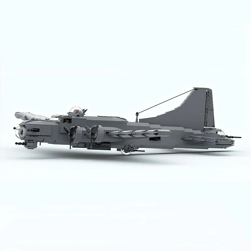 

MOC Military Fighter Fortress B-17 Flying Heavy Bomber Model Building Blocks War Plane Aircraft Collection DIY Toy Children Gift