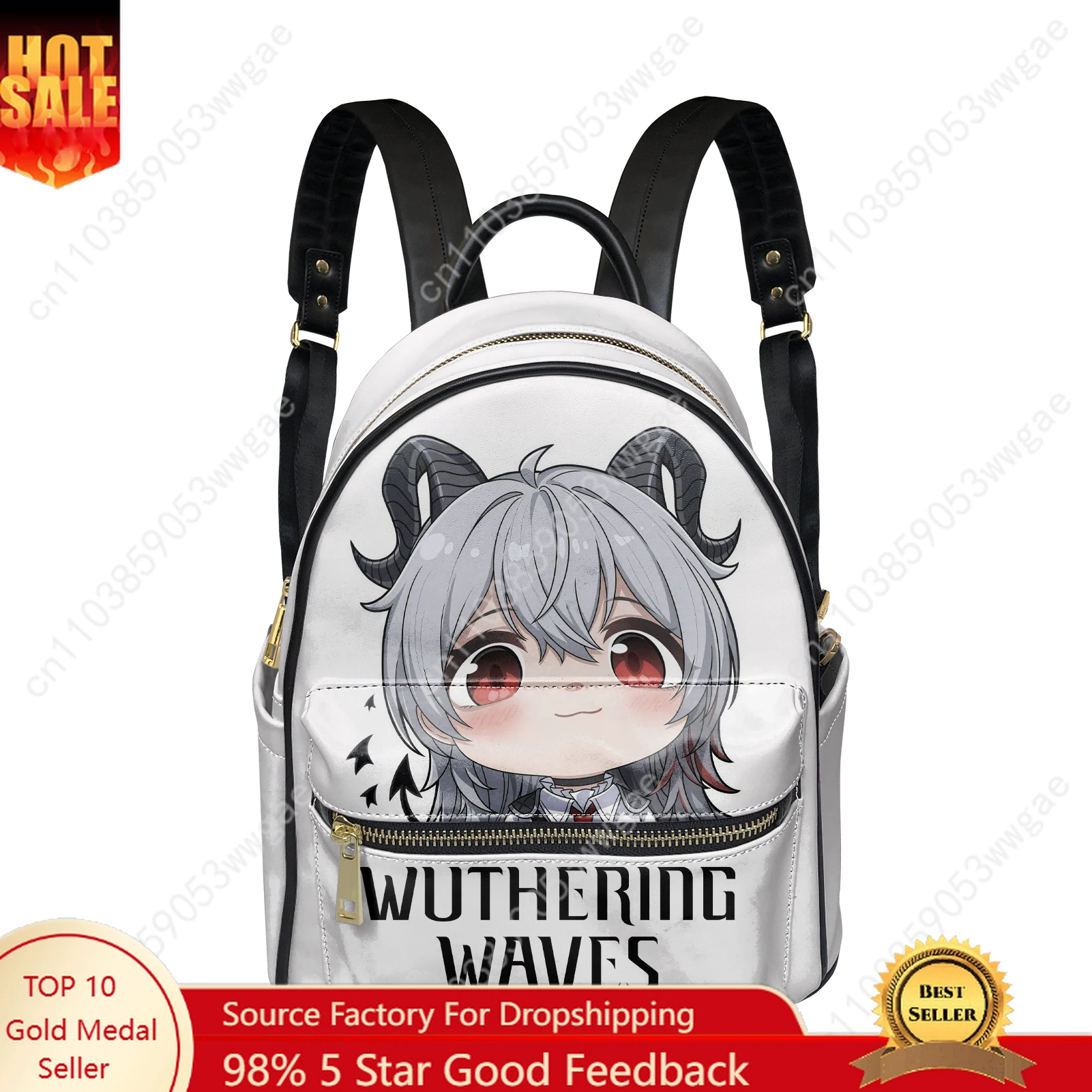 Wuthering Waves Backpack Womens Mens Knapsack Personalitied Double Shoulder Bag Business Travel Bookbag Rucksack Gift Daypack