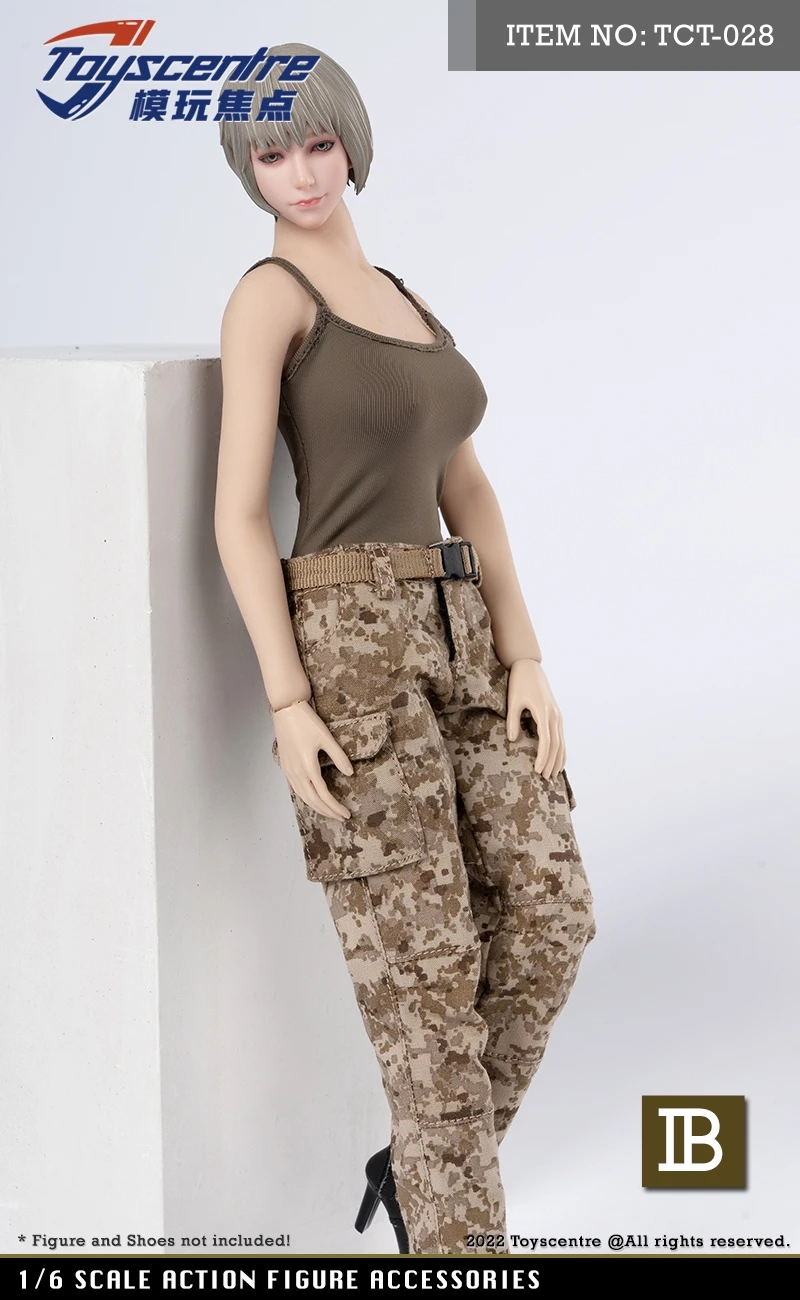 1/6 Scale Military Uniform Camo Tank with Long Pants Suit Clothes Multicam AOR1 T-Shirt for 12inch Action Figure Accessories