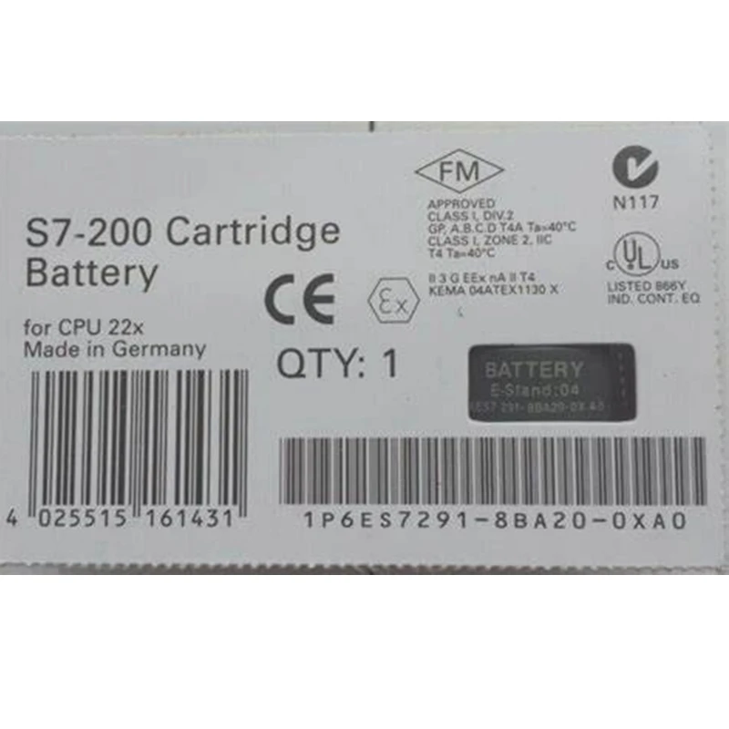 1pce S7-200 PLC 리튬 배터리 카드 6ES7291-8BA20-0XA0