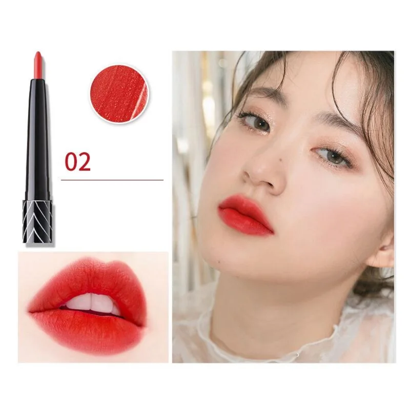 1~4PCS Waterproof Matte Lipstick Pencil Lip Liner Contour Tint Sexy Red Charming Lip Matte Long Lasting Moisturizer Lipliner