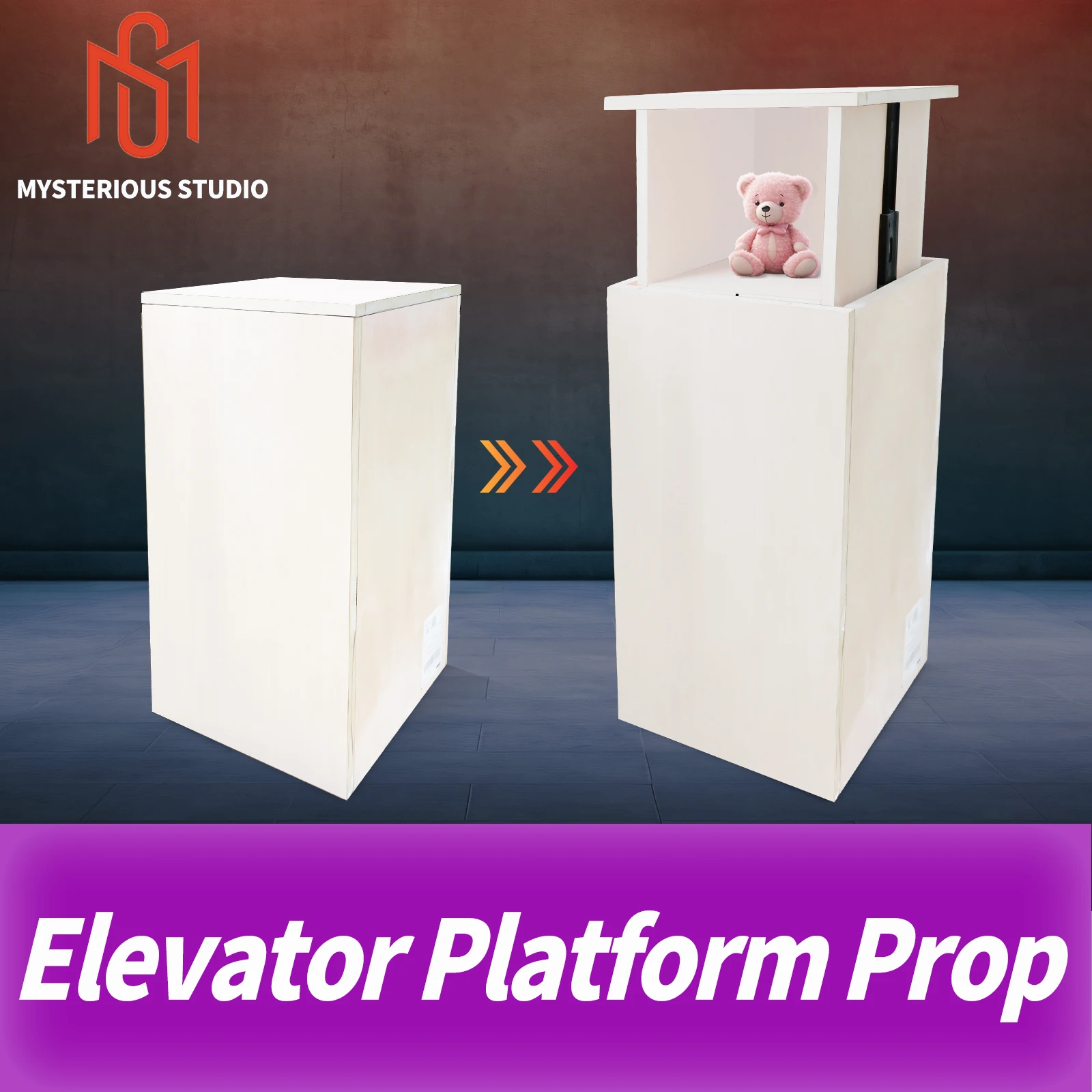 

Secret room escape game mechanism props Electronic puzzle superb 1987 GY mysterious Elevator platform wood rise up the box clues