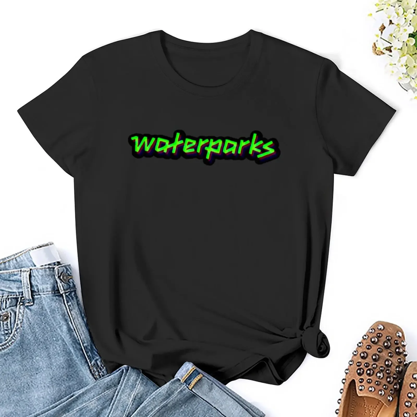 waterparks logo T-Shirt plus sizes animal print shirt for girls sweat anime t-shirts for Women cotton