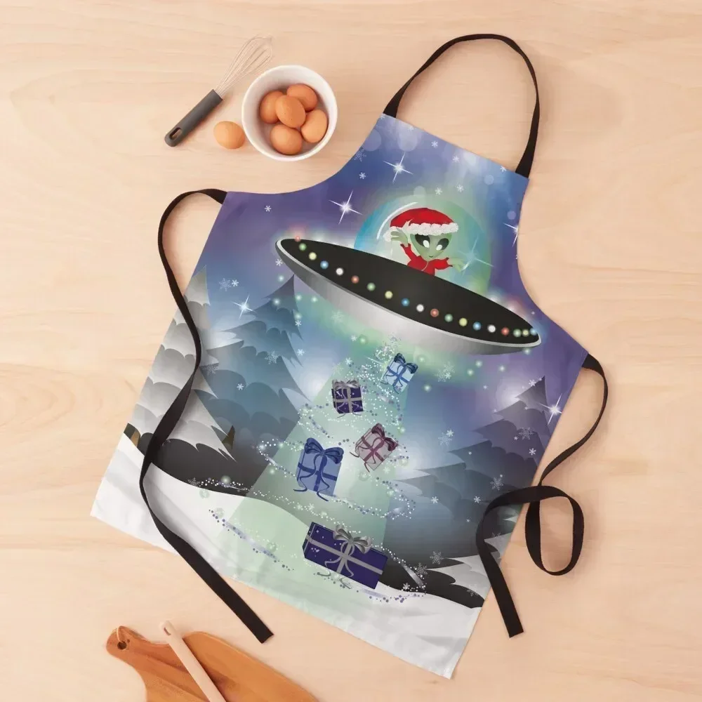 

Extra-Terrestrial Santa Claus Apron Home Cleaning japanese woman with pockets men Apron
