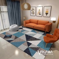VIKAMA Nordic Luxury Living Room Carpet Home Anti slip Dirty Carpet Modern Geometry Living Roomy Living Room Bedroom Sofa Carpet
