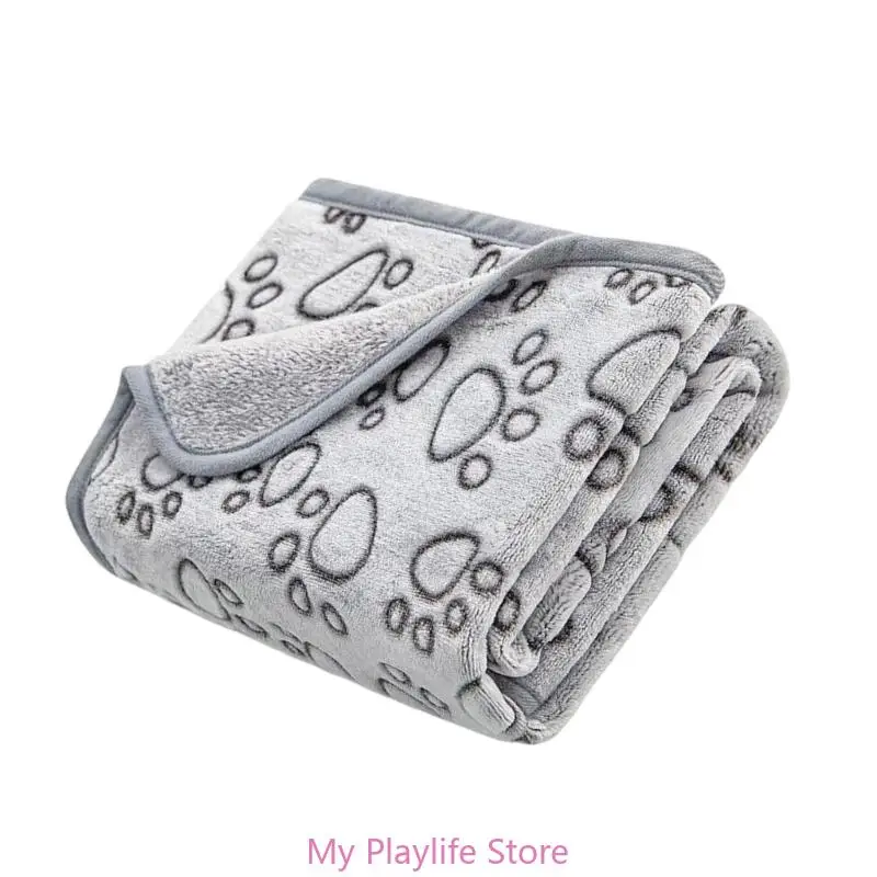 Comfortable Fleece Dog Blanket for Home Carseat Travel Gear Winter Pet Blanket