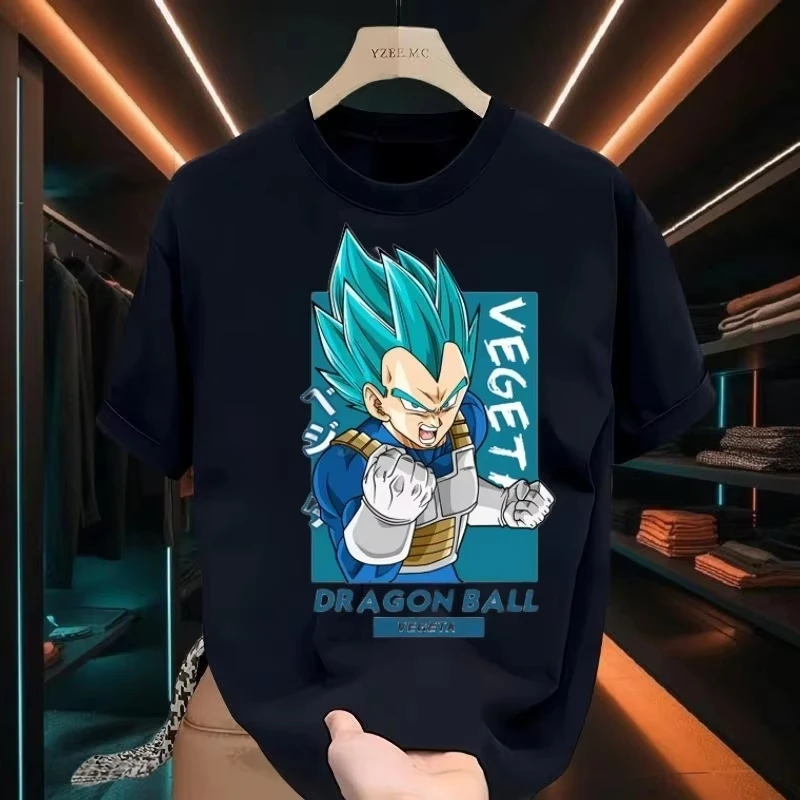 

Floral Print T-Shirt Soft Breathable Casual Comfortable Boys Summer Pure Cotton Dragon Sun Wukong Anime Style Printed Half-sl