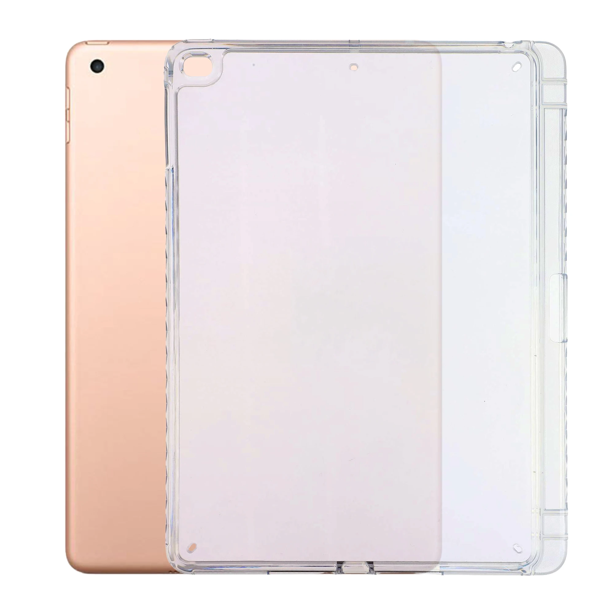 Tablet Case for iPad 9.7-inch (2018)  /  (2017)  / Pro 9.7 inch (2016)  /  Air 2 Clear Crystal Cover with Pencil Slot Shockproof