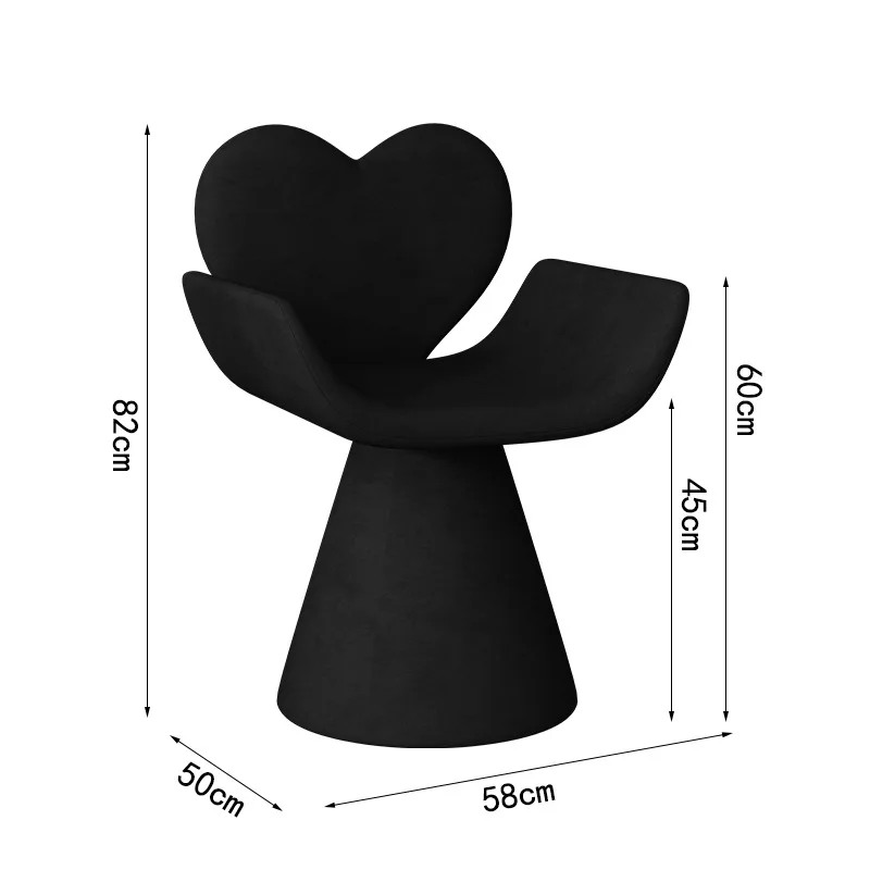 

Girls' bedroom rotatable makeup stool light luxury dresser chair beauty salon nail salon backrest dining table chair