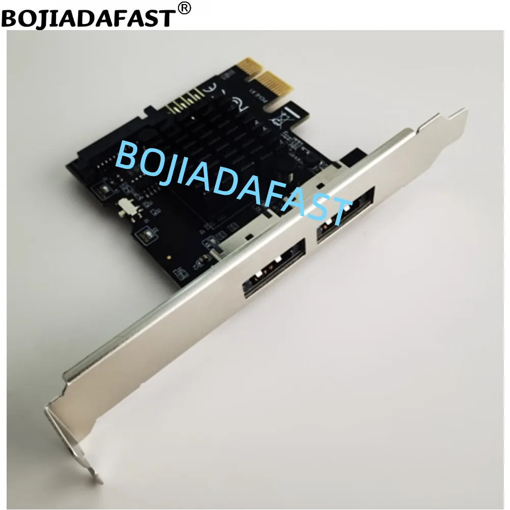 Hot Sale 2 Power Over ESATA Port to PCI-E 1X Adapter Expansion Card 6Gbps For 2.5