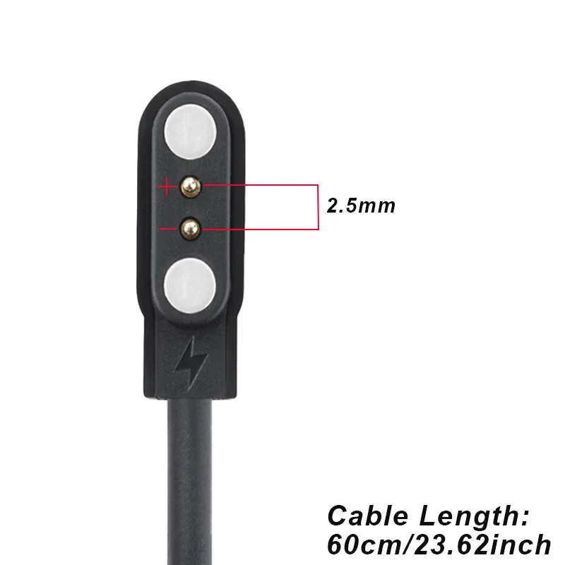 1pcs Magnetic Smart Watch Charging Cable, 2-Pin/4Pin USB Replacement Cord, Durable Flat Design for Smartwatches