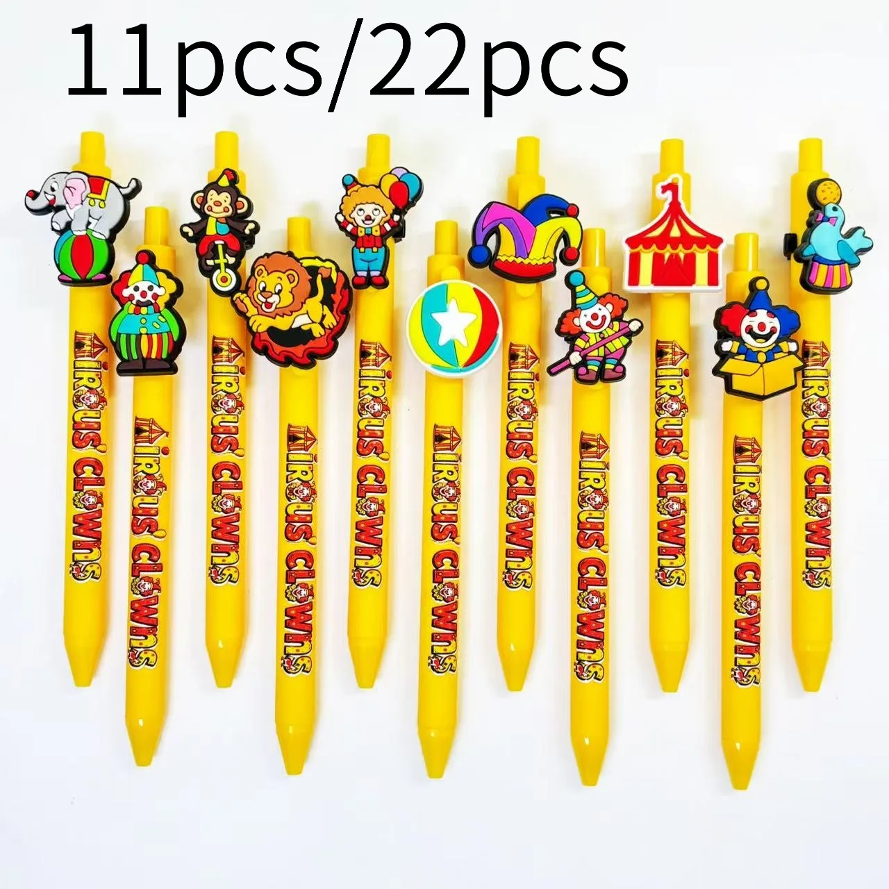 

11 шт./22 шт. креативные шариковые ручки с цирковой тематикой, ручки для письма для студентов, подходящие для офисного использования, подарков и изучения