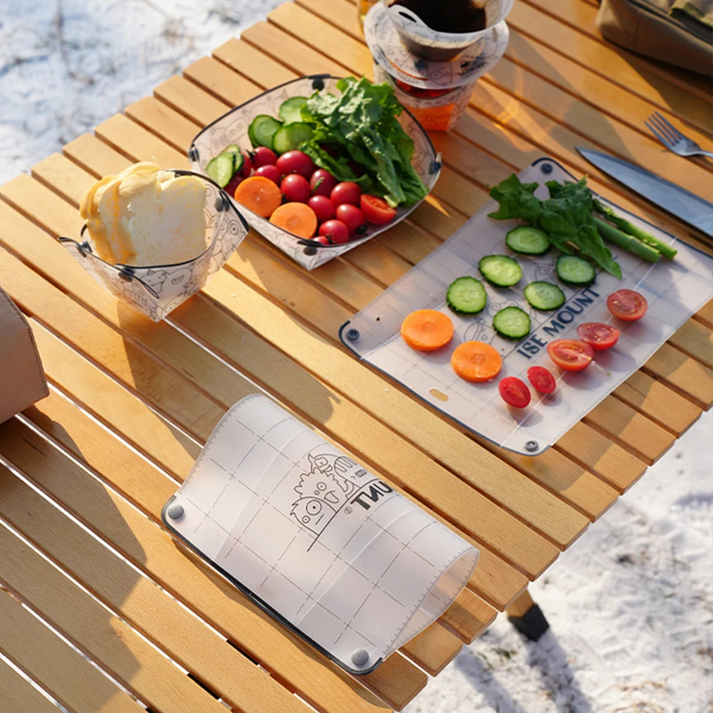 Outdoor PP Cutting Board Space Saving Vegetable Fruit Cutting Mat Portable Cutting Board Picnic Tool