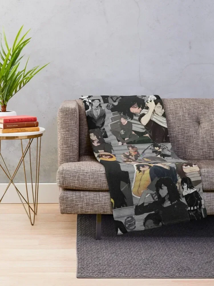 Aizawa Shota Collage Throw Blanket Shaggy Bed covers Winter beds Blankets