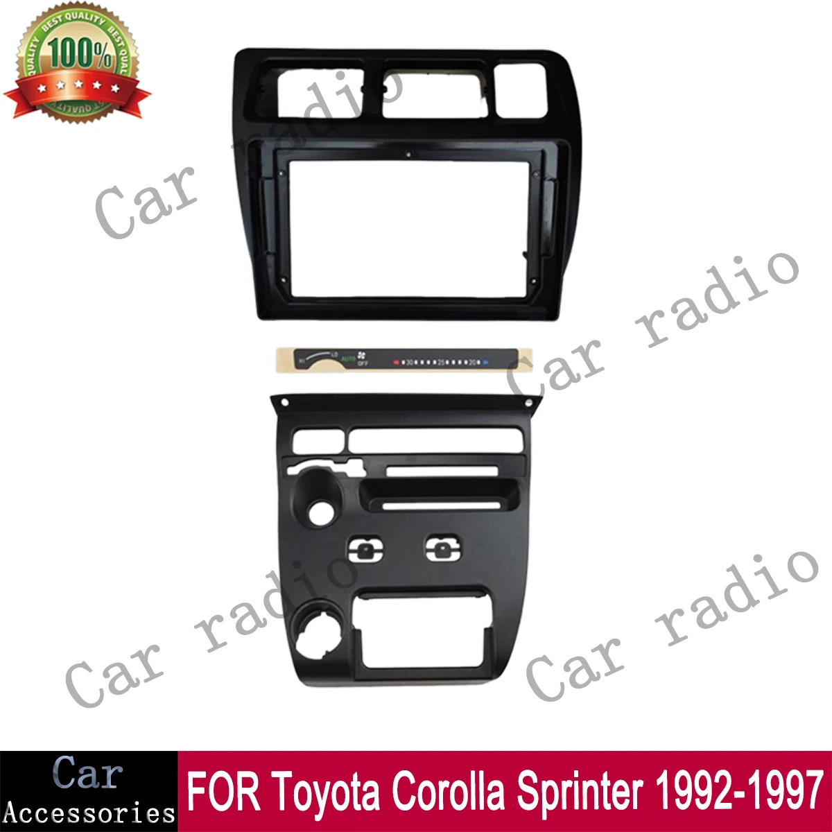 9 Inch Fascia For Toyota Corolla Sprinter 1992-1997 Car Radio Android MP5 Player Casing Frame 2 Din Head Unit Stereo Dash Cover view 3