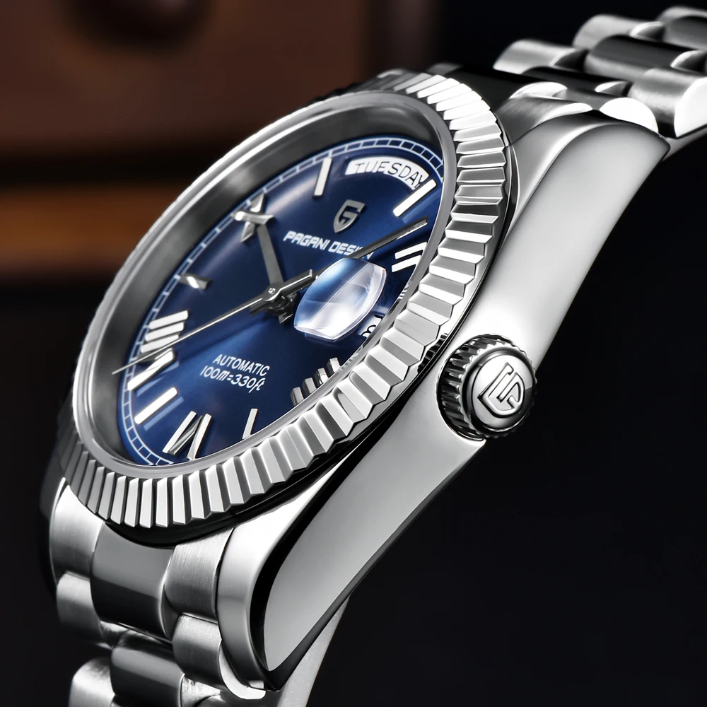 PAGANI DESIGN DD36 ساعات رجالية 2025 ساعة أوتوماتيكية فاخرة للرجال ساعة معصم ميكانيكية تاريخ الياقوت مرآة رجل ساعة حائط هدية