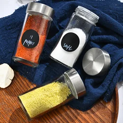 Jars for Spices Salt and Pepper Bottle Seasoning Jar Spice Organizer Glass Barbecue Condiment Kitchen Can Gadget Tool