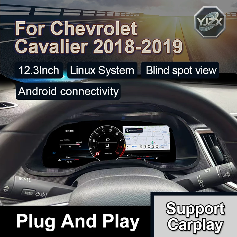 

Автомобильные аксессуары 12,3-дюймовый цифровой спидометр с ЖК-дисплеем и Carplay для Cavalier Onix 2018-2019