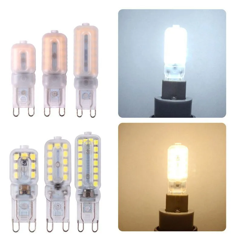 6x 10x g9 super brilhante conduziu a lâmpada 5w 7 9 220v 2835 lâmpada branco frio/branco quente luz de energia constante conduziu a iluminação g9 lâmpadas