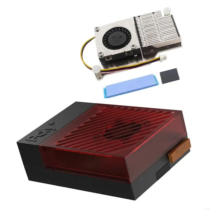 F92A ABS Modern & Metal 5 CASE مع ALUMINIM THEEDSKNING & FAN ABS & Aluminium مع نظام التبريد لـ Argon Poly+5