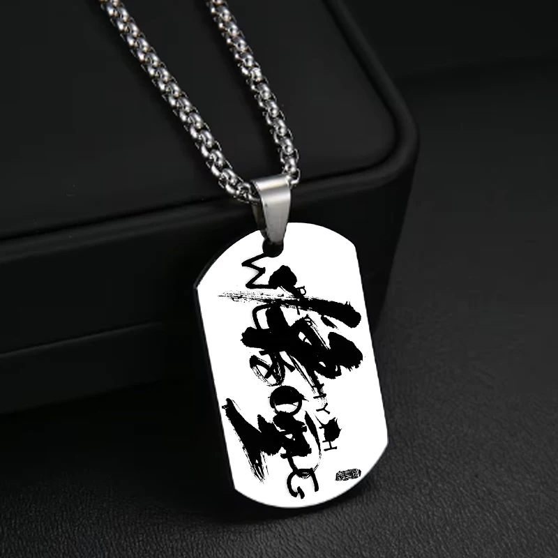 Nextvance Custom Black Myth Wukong Picture Necklace Dog Tag For Women Men Stainless Steel Engraved Photo Pendant Jewelry Gifts