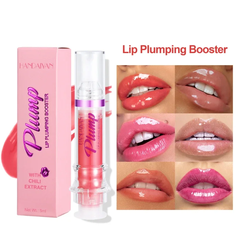 Lip Plumping Booster Lasting Sexy Plumper Glitter Red Nude Lipstick Liquid Waterproof Moisturize Oil Lipgloss Makeup Lip Care