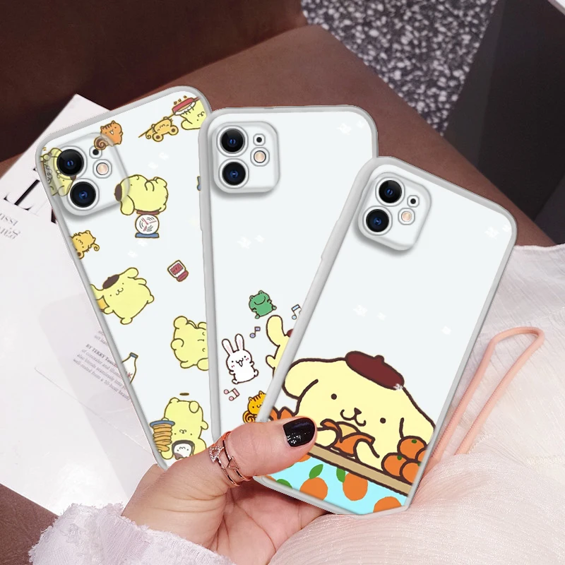 LK16 Pom Pom Purin Soft Case for Samsung S8 S9 S10 S10E S20 FE S21 Plus S21 Ultra S30 Note 10 20 8 9 M33 M52 M53