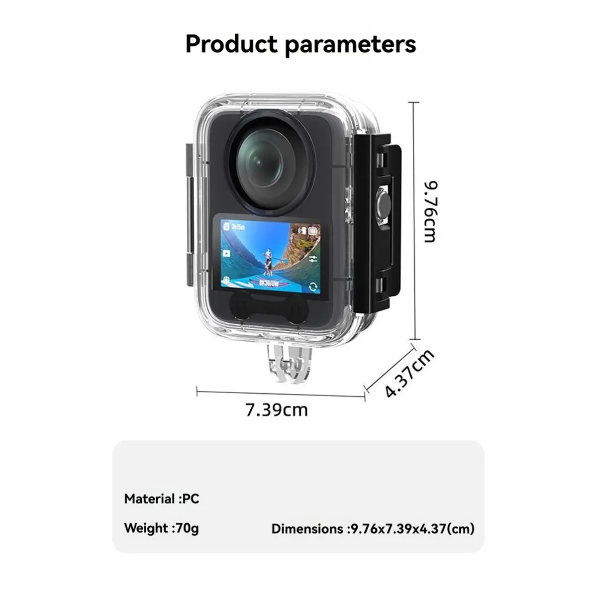 N94R For DJI Osmo 360 Invisible Dive Case Waterproof Housing 45M Underwater Protective Shell for DJI Osmo 360 Accessories