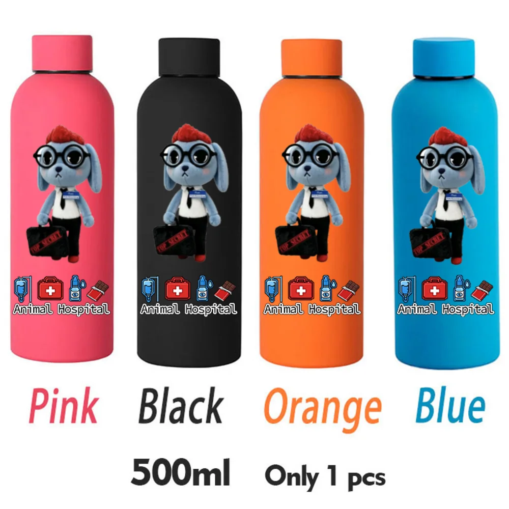 500ml Thermos cup ##Animal Hospital Water Cup Portable Outdoor Large Capacity Sport Water Bottle Insulated Cold Cup
