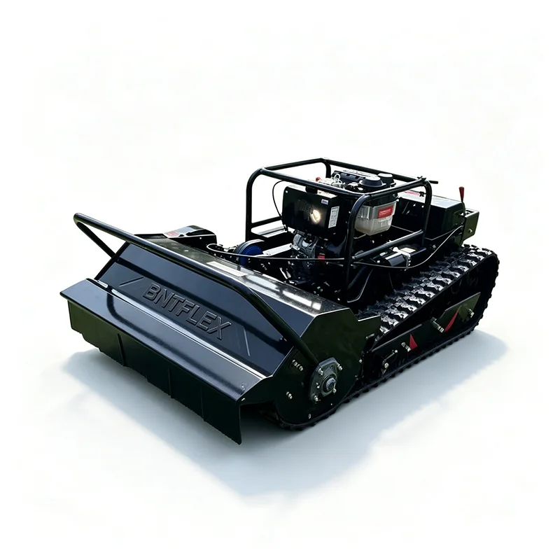 Hydraulic lift 22 horsepower tracked Industrial remote control lawn mower, high-power diesel weeding machine