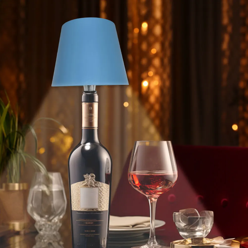 Wireless Bottle Lamp Rechargeable Touch Control Lamp Stepless Dimming Bottle Lamp LED Desk Lamp Wine Bottle Lamp for Bar Cafe