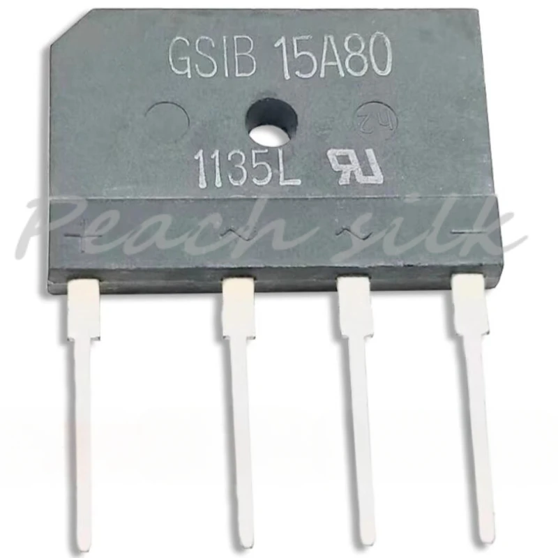 

(5piece)GSIB15A80-E3/45 GSIB15A80 GSIB15A20 GSIB15A40 GSIB15A60 Direct insertion DIP4 bridge rectifier bridge stack