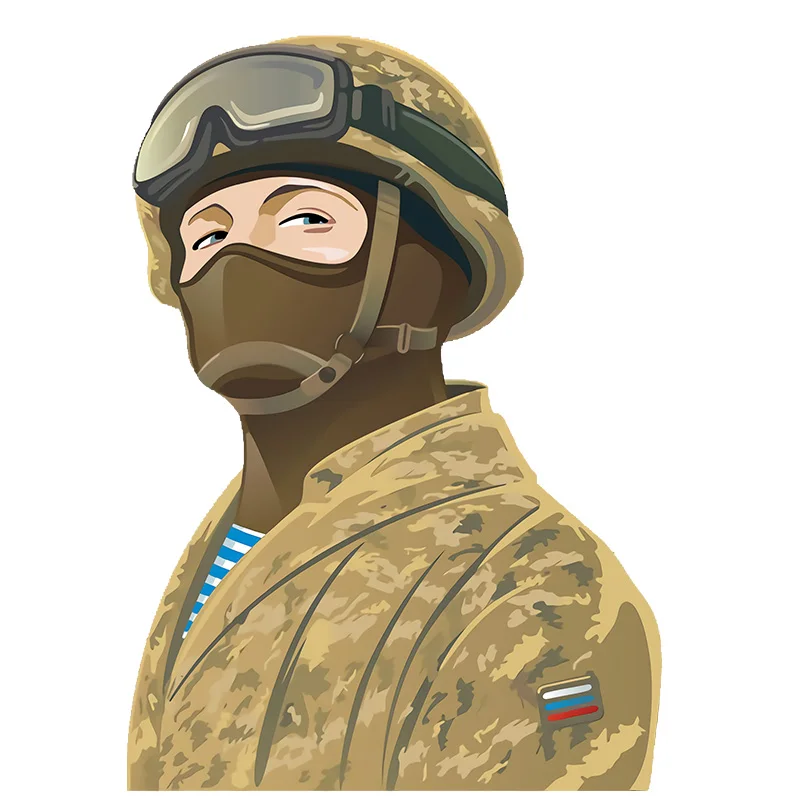 

Rulemylife Russian special forces and Kalashnikov on vinyl creativity stickers for Passat B6,Lada,car decoration